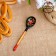 A wooden spoon "Chernushka", small, Khokhloma, mix