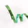 Plastic tape "gloss stars", 1.2cm x 45m, green