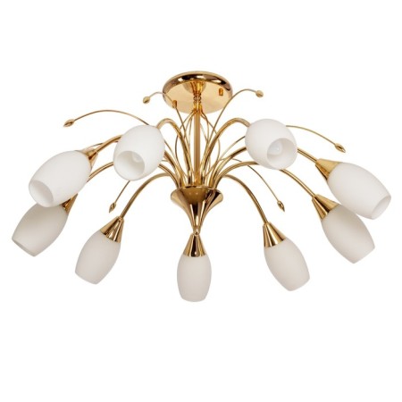Lamp Ceiling Economy Highlight 12121/9FGD MK, 9x40W, E14, 35x70x70 cm, gold color