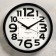 Wall clock, series: classic, smooth move, d = 23 cm, black