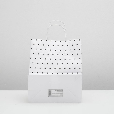 Crafts, white, “polka dots”, 24 x 10.5 x 32 cm-1