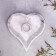 Gypsum Climber "Heart", 14x2.5cm, marble with black stripes