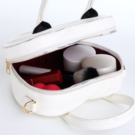 Bag Women's Cross-Bodi with a zipper, white color-3