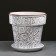 Pot floral abstraction white 7 l