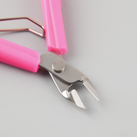 Manicure nippers for cuticle, 10 cm, blade length - 8 mm, pink color-3