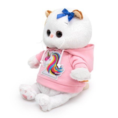 Soft toy "Lee Baby", in a hoodie with a unicorn, 20 cm-2