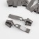 Automatic castle for lightning "Tractor", No. 8, 10 pcs, color black nickel