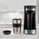 Coffee machine KitFort KT-795, drop, 750 W, 0.42 l, black-silver