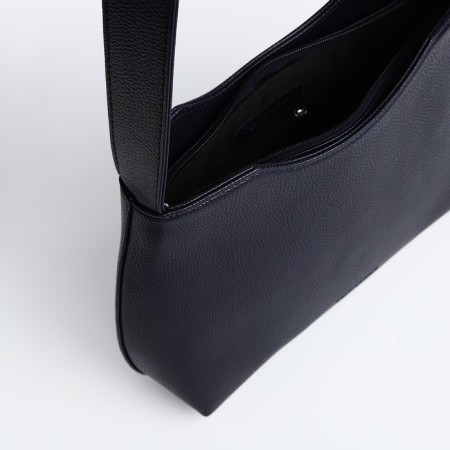 Female bag Textura, tout, medium size, blue color-4