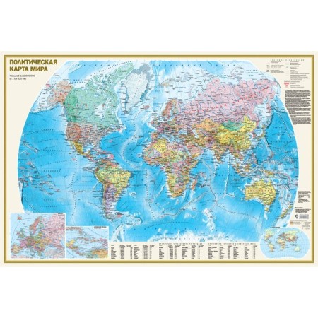 Political map of the world A0. Within new boundaries