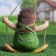 Garden figure "Hedgehog on a swing" 18 cm