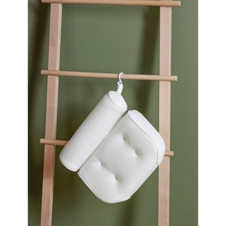 The bathroom pillow is spa premium, on suction cups, white color-7