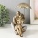 Polystone souvenir "A couple in love under an umbrella - tenderness" Beige 18x18x10 cm