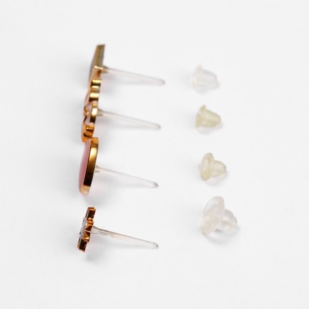 Pusets in a box of 36 pairs "Adele", color mix in gold-9