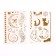 Children's tattoos-transfers, 10 × 15 cm, set 2 sheets, gold, “cats, hearts and stars”