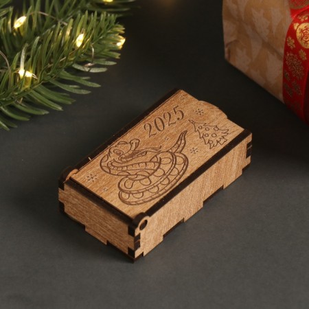 New Year's box "Snake and Christmas tree" 7x4x2 cm