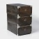 Shoe storage box Large Size shares, 22 × 34 × 13 cm, 3 pcs, black color