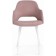 Stol on a metal frame Gutrids metal/velor, white/pink 51x56x82 cm