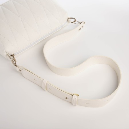 Female bag over the shoulder Textura, medium size, white color-4