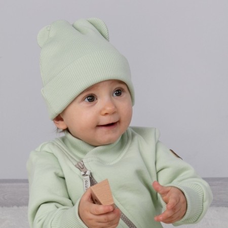 Kinderlitto Piccolino Kinderlitto kit, 2 items: hat, snood, age 2-3 years, olive color-3