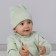 Kinderlitto Piccolino Kinderlitto kit, 2 items: hat, snood, age 2-3 years, olive color
