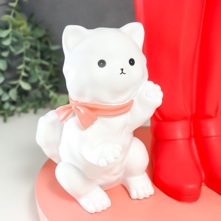 Souvenir Polystone stand "Girl with a pink bow and a cat" D = 26 cm 76x27x35 cm-4