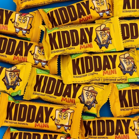The glazed bar "Kidday mini", with caramel and condensed milk, assorted, 300 g-2