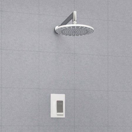 The shower system wasserkraft a12667white, built -in, tropical shower, white-1