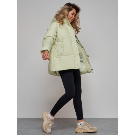 Winter jacket female, size 50, light green color-18