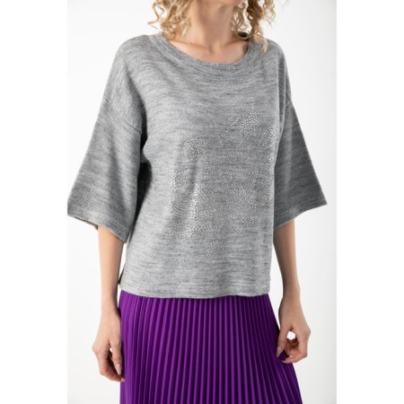 Female jumper, size 44, gray color-6