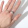 Ring set 5 pieces "perfect fingers" crown, white color in silver