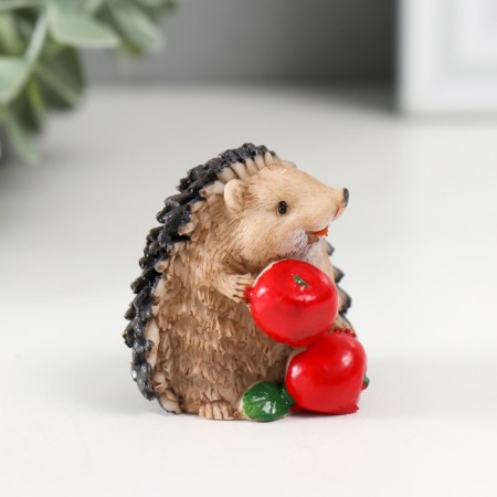 Souvenir Polystone "Hedgehog with Apple" MIX 3.8x4.7x4.4 cm-2