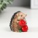 Souvenir Polystone "Hedgehog with Apple" MIX 3.8x4.7x4.4 cm