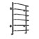 Water heated towel rail Domoterm "Stefano", P6, 6 crossbars, 400 x 600 mm, chrome