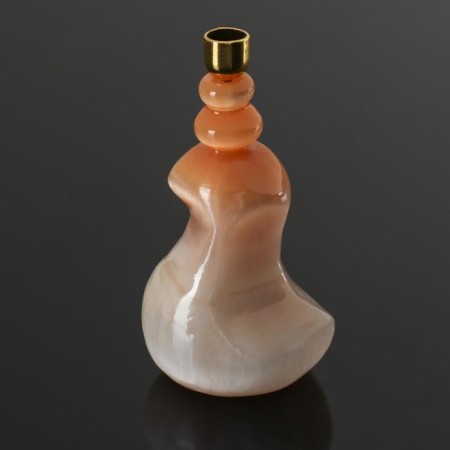 Church candlestick No. 3 "Pyramid", 8.5x5 cm, selenite-4
