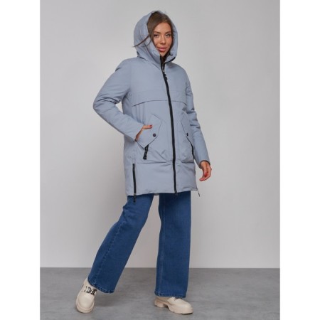 Winter jacket female, size 50, blue color-5