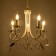 Iris chandelier 5xe14 40w is white with a golden patina 66x66x46-105 cm Bayerlux