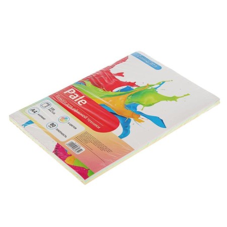 Colored paper A4, 100 sheets Calligrata pastel, 5 colors, 80 g/m-1