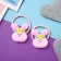 Hair elastic band "Baby" (set 2 pcs) Bunny, pink
