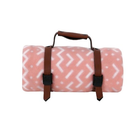 Blanket, size 100 × 140 cm, print ornament, peach-2