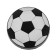Handle Baby button KID 014, "football", rubber, white/black