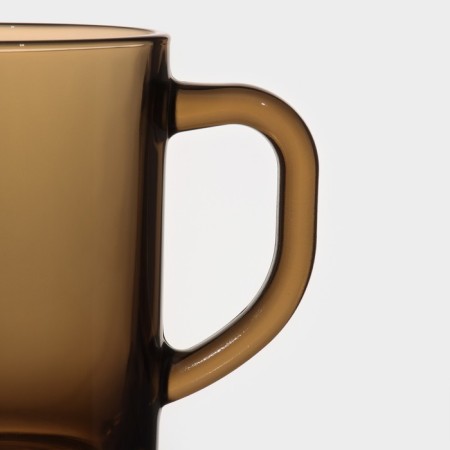 Bronze mug, 250 ml. Glass, brown-1