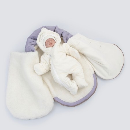 Set for discharge Winter Kinderlitto Velvet, 5 objects, height 56-62 cm, lilac color-1
