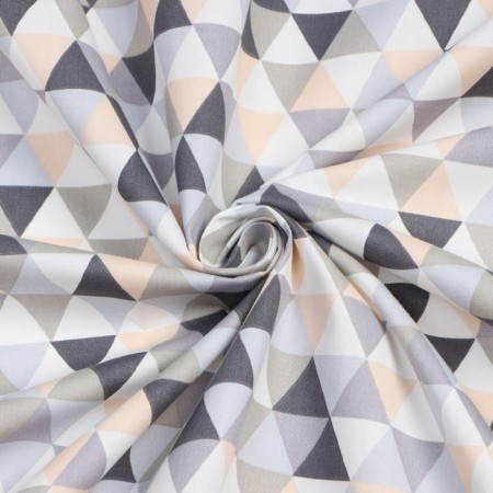 Curtains for the kitchen Ethet Triangles 149x180 cm - 2 pcs, grabbing - 2 pcs, 80% HL, 20% PE-3