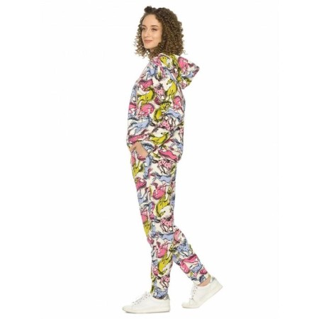 A set of sweatshirts and trousers female, size m, pink color-5