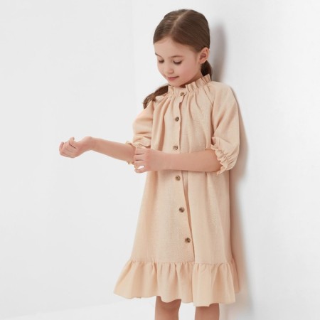 Dress for girls minku color light-beige, height 110 cm-4