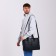 Male bag, guran tomp, artificial leather, black color