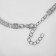 The necklace "Jewel" is narrow rectangles, white color in silver, 30 cm