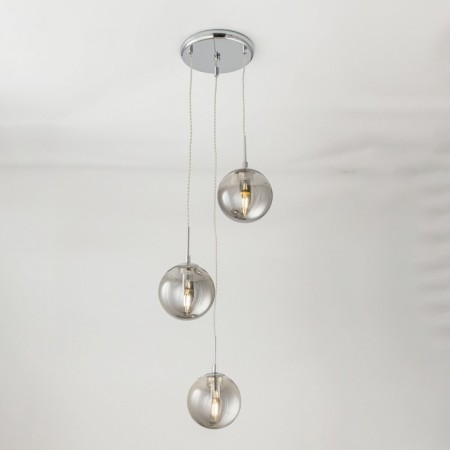 Suspended lamp Citilux "Tommy" CL102030, 33x33x35 cm, 3x40W, E14, gray color-3