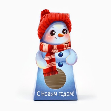 Folding box with the Snowman window, 6 x 12.6 x 3.5 cm, New Year-1
